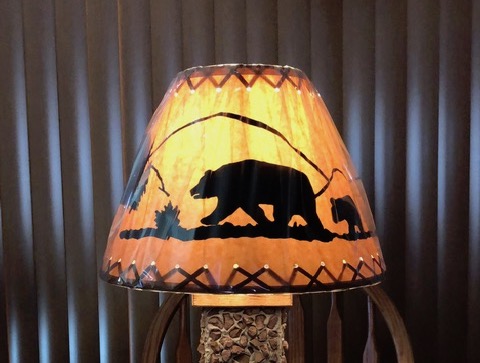 12 Bear Lamp Shade Hearthwood Lamps, Bear Moose Lamp Shades