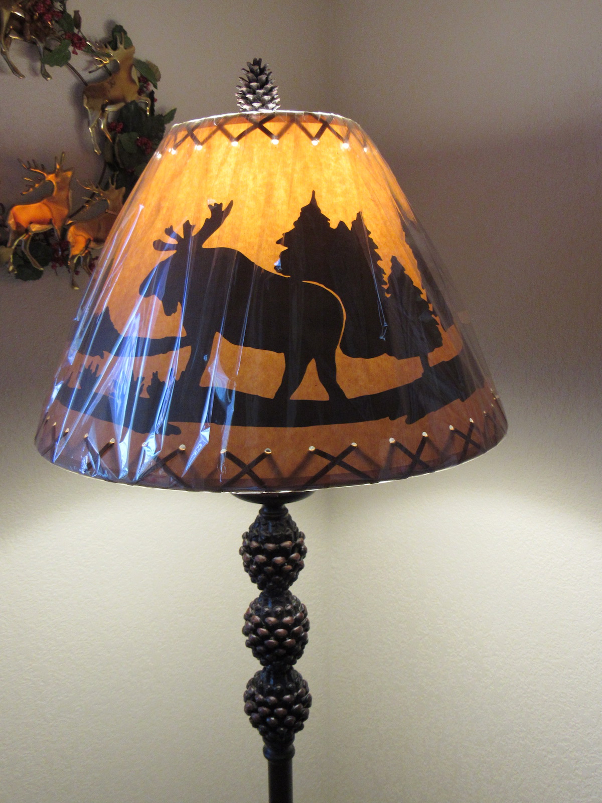 16 Moose Lamp Shade Hearthwood Lamps, Moose Lamp Shade Set
